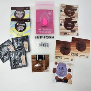 Sephora Samples Lot Makeup Sponge Deluxe Sample & Assorted Foundation Samples #A